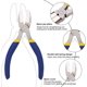thumbnail image 2 of Alicates de punta plana de nailon doble con mordazas adhesivas para proyectos de bricolaje y joyería (azul), 2 of 9