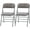 2-pack - Fabric Gray, variant on Pack of 4 (Fabric/Vinyl) Steel Frame Metal Foam Padded Folding Chairs (Black, Gray, White)