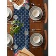 thumbnail image 2 of 4th of July Table Runner Cotton Linen 60 Inch Holiday Dresser Scarves, Independence Day USA Blue Red Star Floral Tablerunner for Kitchen Coffee Dining Bedroom Dinner Scarf Décor 13''x60'', 2 of 9