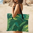thumbnail image 4 of Tropical Leaves Waterproof Picnic Blanket with Foldable Zipper, Suitable for Outdoor Use, Suitable for Travel, Camping, Beaches, Parks, Grasslands, Picnic Blanket Accessories, 4 of 7