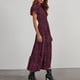 thumbnail image 5 of Puntoco Vestido De Manga Corta Con Cuello En V, Cintura De Bolsillo Con Estampado Plisado De Verano Para Mujer Rojo Xl, 5 of 9