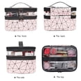 thumbnail image 5 of 1PCs Double Layer Makeup Bag Box, Lattice Portable, Women's Makeup Master, Multifunctional Storage, Washing, and Makeup - pink, 5 of 6
