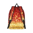 thumbnail image 3 of Xecao Red Gold Glitter for Canvas College Laptop Backpack, Durable Rucksack Travel Notebook Bag School Backpack Book Bag for Men Women, 3 of 8