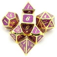 thumbnail image 1 of 7PCS Metal Dice, Heavy Solid Zinc Alloy Polyhedron Dice Set for Dungeons and Dragon Tabletop Game Purple, 1 of 1