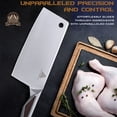 thumbnail image 5 of AETHMETAL 7" Meat Cleaver Knife, Carbon Stainless Steel Butcher Knife, Chopping Knife, 5 of 8