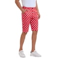 thumbnail image 4 of Pantalones cortos de hombre INSPIRE CHIC con lunares, pantalones chinos de verano para golf, frente plano, 28 rojo, 4 of 5