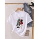 thumbnail image 1 of Camiseta de manga corta con estampado de árbol para mujer, blusa bonita de los años 90, ropa de Navidad, camiseta estampada, 1 of 5