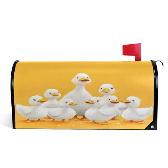 Ryvnso Mailbox Cover Cute Ducks Magnetic Mailbox Wrap Standard Size 21x18 Inch