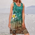 thumbnail image 2 of EQWLJWE Robes d'Été pour Femmes 2023 Robes en Solde pour Femmes Robes d'Été pour Femmes Imprimé Sans Manches Col Rond Robes avec Poche Robes d'Été pour Filles, 2 of 5