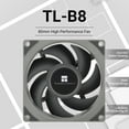 thumbnail image 4 of Thermalright TL-B8 CPU Fan, Computer Case Cooling Quiet 4pin PWM PC Fan with 80mm Silent, 2200RPM Speed, CPU Cooling (Gray), 4 of 4