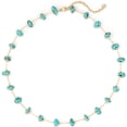 thumbnail image 1 of Collar LADYGD Turquesa Chapado en Oro 14K Choker 40 cm, 1 of 6