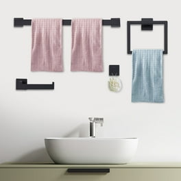 Bathroom Hardware Set 6 Piece Matte Black Bath Accessories Set Wall Mount Includes 17 23 Towel Bar Toilet Paper Holder Towel Ring 2 Hooks SUS304 Stainless Steel Heavy Duty Walmart