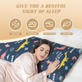 thumbnail image 3 of Body Pillow Cover - Soft Body Pillow Pillowcase, cute little Dinosaur Breathable Long Body Pillow Case Cover with Invisible Zipper 20x60in, 3 of 5