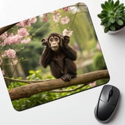 Hear No Evil Cute Monkey Mouse Pad Low Profile Gaming Mat
