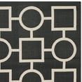 thumbnail image 2 of SAFAVIEH Courtyard Archimedes Geometric Circle Indoor/Outdoor Runner Rug, 2'3" x 6'7", Black/Beige, 2 of 4