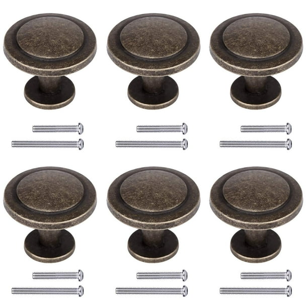 Yihata Antique Bronze Drawer Knobs 6 Pack 1 4 Inch Kitchen Cabinet Knob And Handles Com Yihata Antique Bronze Drawer Knobs 6, Antique Bronze Cabinet Knobs