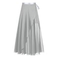 thumbnail image 5 of Lejafay Womens Chiffon Long Dance Skirts High-Low Lyrical Dance Costume Gray One Size, 5 of 7