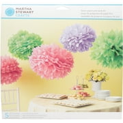 Tissue Paper Pom-Pom Kit Makes 5-Colorburst, Pk 1, Martha Stewart