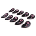 thumbnail image 1 of Almencla 10pcs/pack Synthetic Leather Golf Wedge Iron Covers HeadCovers Protector Black, 1 of 8