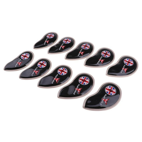 Cubiertas de cabeza de club de golf shamjiam 10pcs pack PU Head Negro