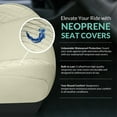thumbnail image 6 of For 2016-2023 Toyota Tacoma FH Group Custom Fit Neoprene Car Seat Covers Waterproof - Solid Beige Front, 6 of 6