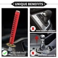 thumbnail image 3 of Kit de pomo de cambio de marchas Unique Bargains, 31 cm con 4 adaptadores para vehículos automáticos y manuales de aleación de aluminio rojo, 3 of 7