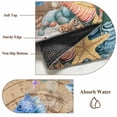 thumbnail image 6 of Runner Rug 2'x6', Seahorse Coastal Washable Non-Slip Hallway Runner Rugs, Summer Nautical Starfish Coral Brown Anchor Bedside Rugs Floor Mats Carpet Runners for Kitchen Bathroom Laundry Room, 6 of 8