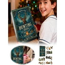 2025 American Hunting Advent Calendar — 24 Days Christmas Countdown with 2D Hunting-Themed Surprises & Mini Survival Charms, Gift-Ready for Hunters, Outdoorsmen & Collectors