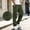 Army Green, variant on WIZUTIZ Men's Cotton Cargo Pants Drawstring Waist Ankle Tie Relaxed Fit Multi Pocket Outdoor Straight Trousers