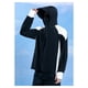 thumbnail image 5 of Camisa con capucha y protección solar para hombre, suave, para actividades al aire libre, escalada en roca XL Negro con Blanco, 5 of 9
