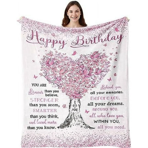 Birthday Gifts for Women, Birthday Decorations Blanket , Birthday Gifts for Girls/Her/Mom/Sister/Wife, Gifts for Women Birthday Unique, Women Birthday Gift Ideas, Bday Gift for Women