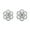 White, variant on Floral Diamond Jacket Earrings 18K White Gold over 925 Sterling Silver | Everyday Jewelry for Women, Birthday Gift for Her