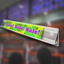 72"L x 2.25" H Clear Flip Up C-Channel, 5-Pack