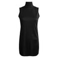 thumbnail image 5 of Riforla Women's Casual Solid Color Turtleneck Sleeveless Dress Fall Dresses for Women Casual Summer Black M, 5 of 6