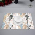thumbnail image 2 of MKHERT Funny Cute Baby Rabbit Bunny Pastel Cartoon Doodle Comic Art Placemats Table Mats for Dining Room Kitchen Table Decoration 12x18 inch,Set of 6, 2 of 4