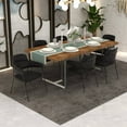 thumbnail image 3 of LeisureMod Dining Chair Upholstered in Velvet with Powder-Coated Stainless Steel Legs for Modern Home and Kitchen Axis Collection Set of 4 in Black, 3 of 11