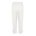 thumbnail image 6 of Ashirexll Womens Summer Pants, Casual Pants for Women, Fashion Casual Solid Color Elastic Waist Pocket Straight Leg Trousers, 6 of 7