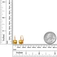 thumbnail image 4 of Gem Stone King 4.00 Ct Cushion Yellow Citrine 18K Rose Gold Plated Silver Earrings, 4 of 5
