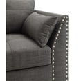 thumbnail image 6 of ACME Laurissa Track Arm Chair with Nailhead Trim in Light Charcoal Linen, 6 of 8