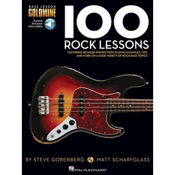 100 Rock Lessons: Bass Lesson Goldmine Series, (Paperback)