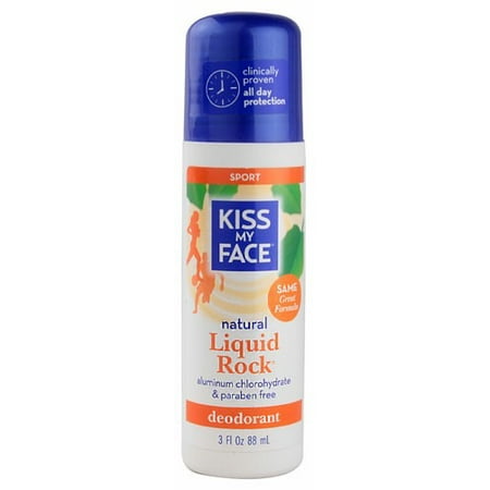 Kiss My Face - Liquid Rock Roll-On Natural Deodorant Sport - 3 oz.