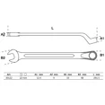 thumbnail image 2 of Llave Combinada BGS 30122 Anillo Cerrado Acodado 22 MM, 2 of 2