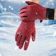 thumbnail image 6 of Winter Gloves Women,Winter Gloves Women Men for Cold Weather,Running Driving Cycling,Water-Resistant & Touch Screen,Snow Ski Gloves Liner,Warm Glove for Daily Work & Sports Outdoor(L Size,Red), 6 of 7