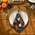 thumbnail image 6 of Sm:)e Spooky Ghost Spider Web Pumpkin Halloween Cloth Napkins Set of 6 Reusable Napkins, Washable Table Napkin for Holiday Party 18"x18", 6 of 8