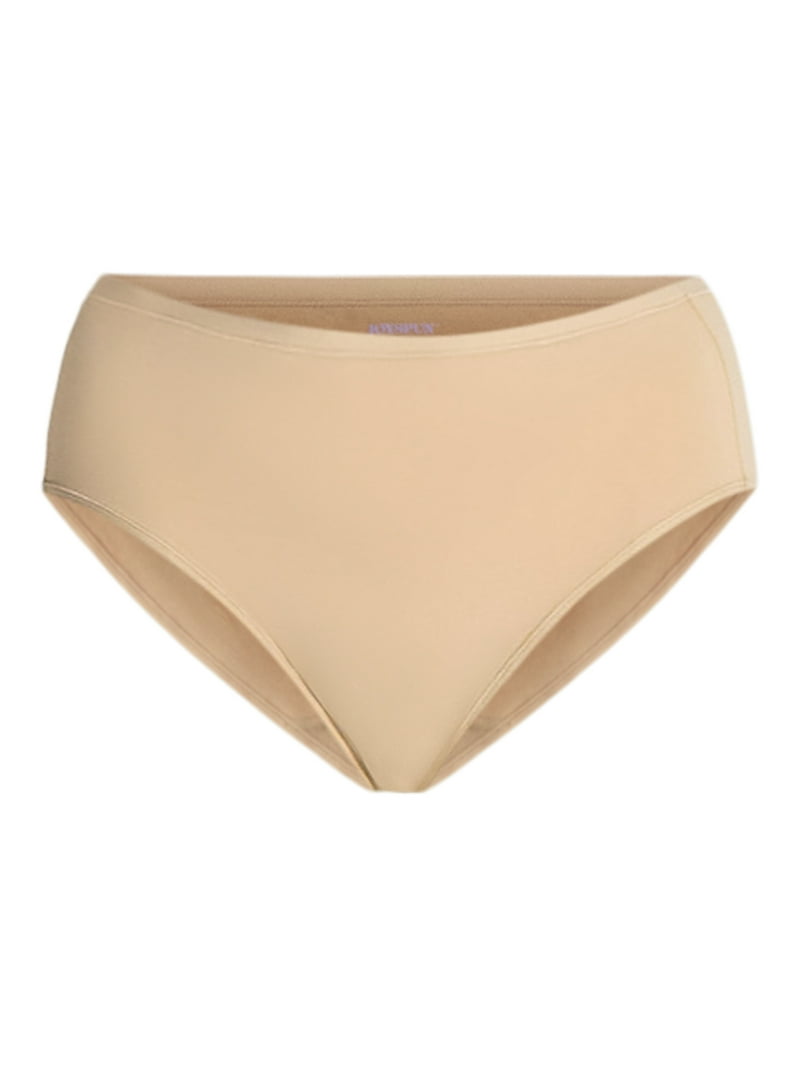 Joyspun Women's Plus Cotton-Blend Hi-Cut Panties, 3-Pack, Sizes 1X