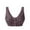 Dark Purple, variant on Comfortable Wireless Bra for Mature Women Front Closure Vest Style Plus Size Soft Cup Everyday Wear Without Underwire No Spillage