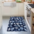 thumbnail image 3 of Entryway Rug 2'x3', Navy Blue Coastal Kitchen Runner Rugs Non-Slip Carpet Mats, Summer Beach Shell Conch Bedside Rugs Runners Washable Floor Carpet for Bathroom Laundry Room, 3 of 8