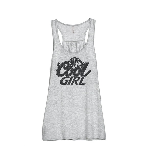 Cool Girl Women's Fashion Sleeveless Flowy Racerback Tank Top Sport Grey 2X-Large