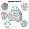 thumbnail image 4 of Lunch Bag Lunch Box for Women Reusable Insulated Lunch Bags,Water-Resistant Tropical Watermelon Fruit Black Cooler Lunch Tote Bag, Large Capacity for Work Travel Picnic, 4 of 6