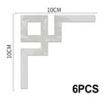 thumbnail image 4 of 6PCS 10CM Acrylic Mirror Wall Cabinet Diagonal Stickers Background Wall Decor, 4 of 8